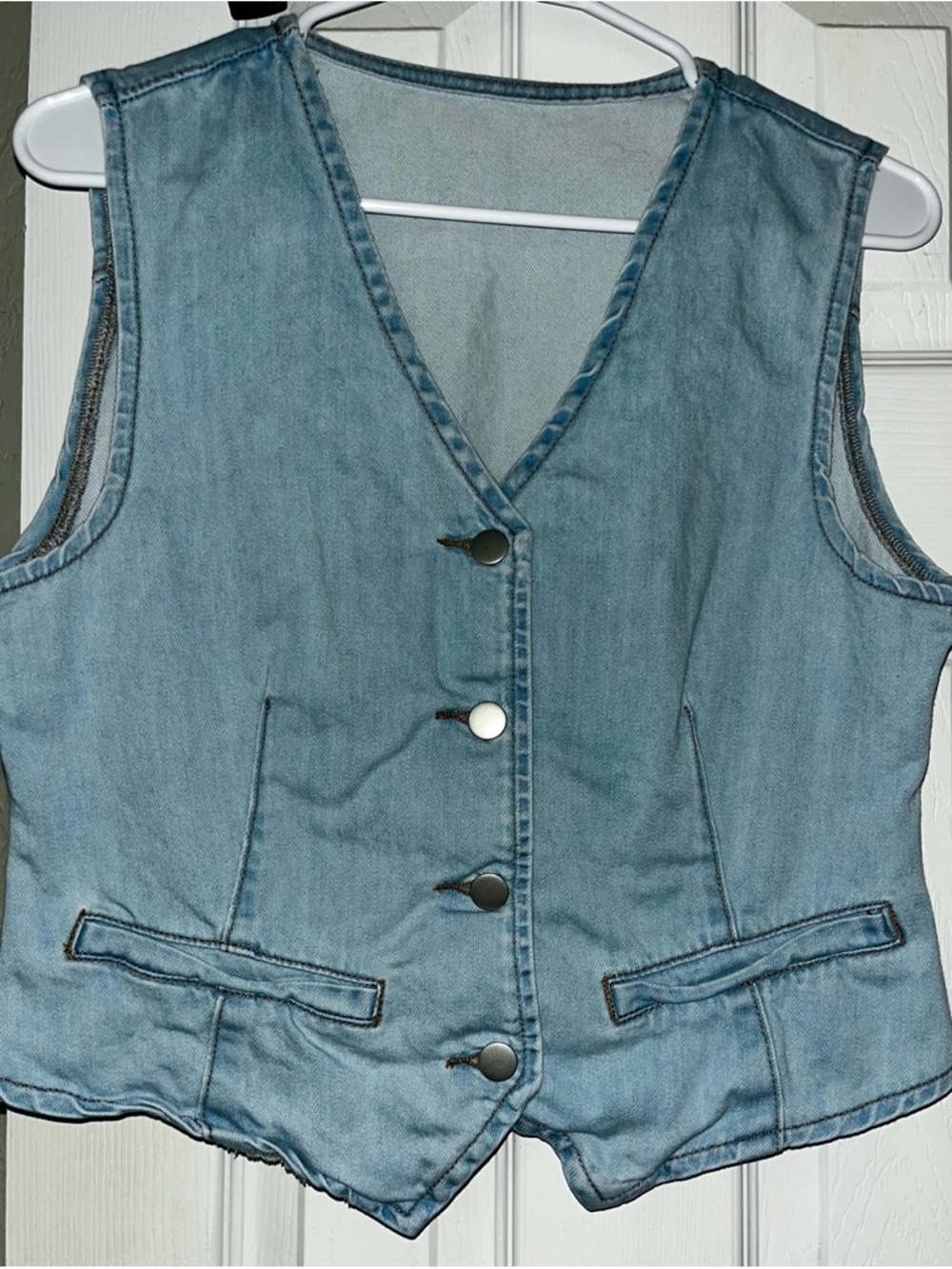 Light Blue Denim Vest - Women Jeans